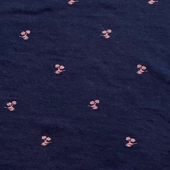 Ping Pong Pro France Cotton Navy Short Sleeve T-Shirt Palm Tree Island Print, M - Picture 3 of 7